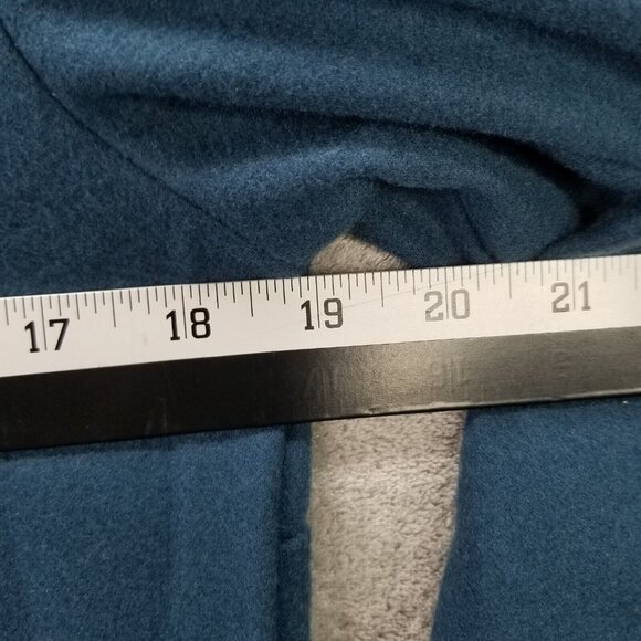 Womens Who What Wear Blue Sweater Midi Dress Puff Long Sleeve Crew Neck Size XS - Picture 5 of 6